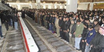 bury the coffins of people