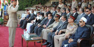 Mohamed Morsi and Marshal Hussein Tantawi