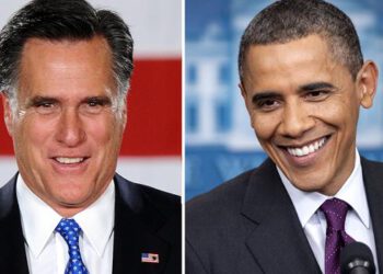 Obama and Romney