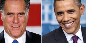 Obama and Romney