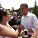 U.S. President Barack Obama greets residents of Beaver, Pennsylvania