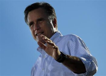 Republican presidential nominee Mitt Romney speaks at a campaign rally in Davenport