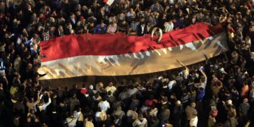 Protesters gather at Tahrir square in Cairo