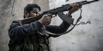 A Free Syrian Army fighter in Aleppo