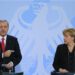 German Chancellor Merkel and Turkish Prime Minister Erdogan address media after talks in Berlin