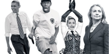 Barack Obama, Tyler, the Creator, Madonna and Hillary Clinton.