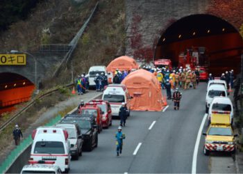 JAPAN-ROAD-ACCIDENT-TUNNEL-FIRE