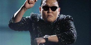 South Korean rapper Psy performs at the 40th American Music Awards in Los Angeles