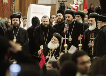 Coptic Christians at funeral of Pope Shenouda III in Cairo