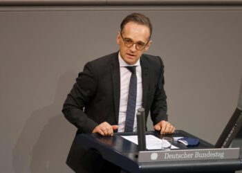 German Foreign Minister Heiko Maas speaks during a session at the Bundestag (lower house of parliament) in Berlin, Oct. 30, 2020. (AFP Photo)