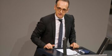 German Foreign Minister Heiko Maas speaks during a session at the Bundestag (lower house of parliament) in Berlin, Oct. 30, 2020. (AFP Photo)
