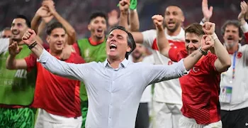 turkey's celebration after the win againsts czezchia