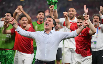 turkey's celebration after the win againsts czezchia