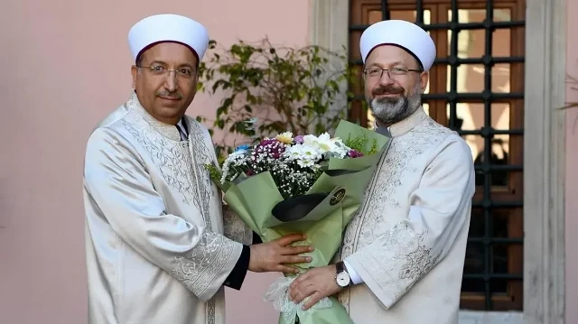 Prof. Dr. Safi Arpagul and the former President of Religious Affairs Prof. Dr. Ali Erbaş.